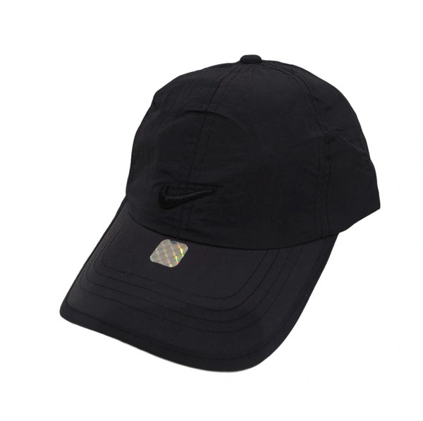 MEN'S EMBROIDERED PARASHUITE MATERIAL BLACK COLOR STYLISH CAP CLOSURE TYPE -METAL BUCKLE - FREE SIZE, 6
