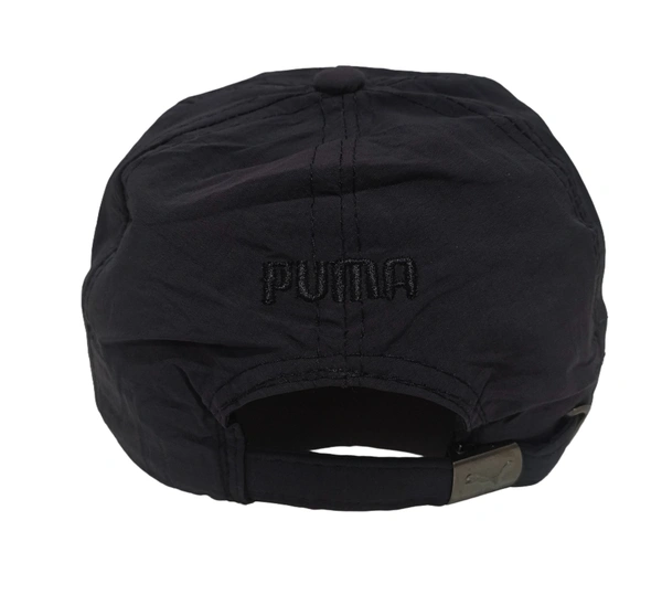 MEN'S EMBROIDERED PARASHUITE MATERIAL BLACK COLOR STYLISH CAP CLOSURE TYPE -METAL BUCKLE - FREE SIZE, 6