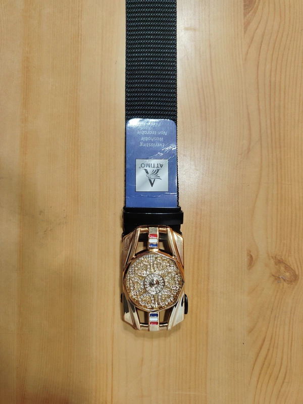 MEN'S CHINA IMPORTED NYLONE MULTI COLOR MIX DESIGN SPINNER AUTO BUCKLE BELT PATTI OVER SIZE WIDTH 40MM - FREE SIZE, 12