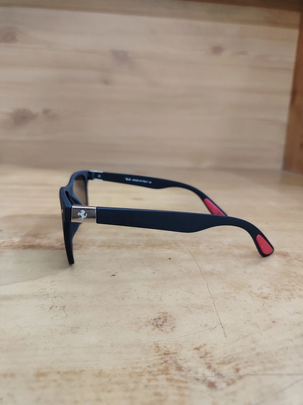 MENS RUBBER  FRAME SIDE LOGO PRINTED DC BLACK  WAYFARER STYLISH SUNGLASSES - FREE, 12