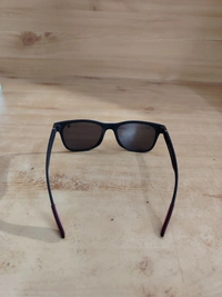 MENS RUBBER  FRAME SIDE LOGO PRINTED DC BLACK  WAYFARER STYLISH SUNGLASSES - FREE, 12