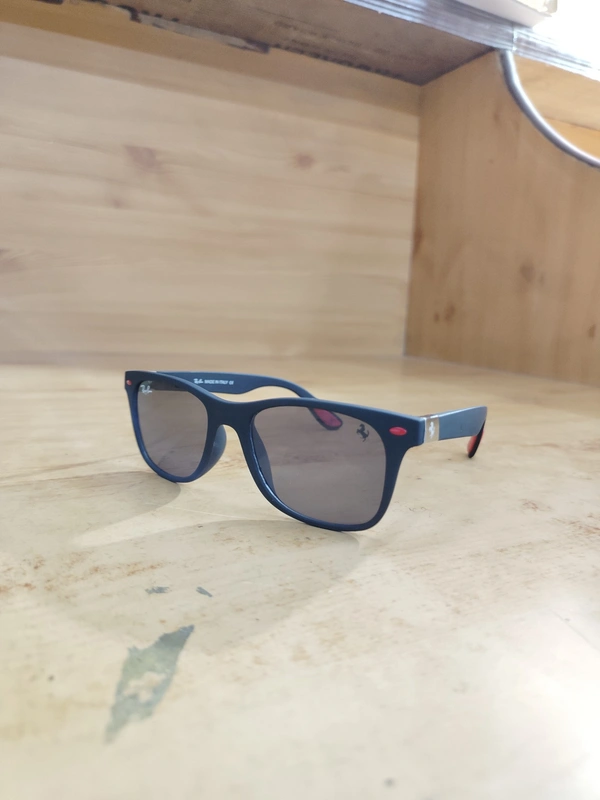 MENS RUBBER  FRAME SIDE LOGO PRINTED DC BLACK  WAYFARER STYLISH SUNGLASSES - FREE, 12