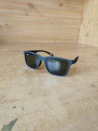 MENS BLACK RUBBER FRAME KANCH WAYFARER SUNGLASSES WHITH SIDE LOGO PRINTED - FREE, 12