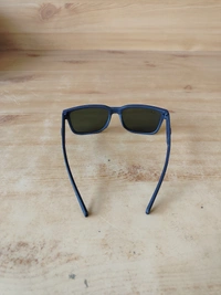 MENS BLACK RUBBER FRAME KANCH WAYFARER SUNGLASSES WHITH SIDE LOGO PRINTED - FREE, 12