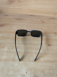 MENS BLACK RUBBER FRAME SIDE LOGO PRINTED DC SQUARE SUNGLASSES - FREE, 12