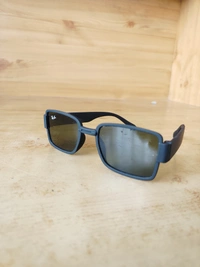 MENS BLACK RUBBER FRAME SIDE LOGO PRINTED DC SQUARE SUNGLASSES - FREE, 12