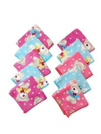 SOFT COTTON TOWEL IN MULTI COLOR, FOR GIRLS LADIES KIDS, SET OF 12 PICES, SIZE-24*24 Cm - 44*44, 12