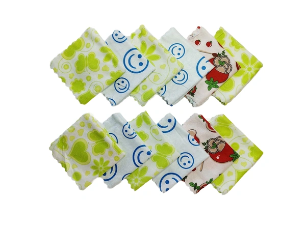 SOFT COTTON TOWEL IN MULTI COLOR, FOR GIRLS LADIES KIDS, SET OF 24 PICES, SIZE-25*25 Cm - 30*30, 24