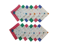 COTTON HANKIES MIX COLOR MIX PRINTED FOR GIRLS,LADIES,KIDS SET OF 12 PCS  SIZE-28 *28Cm - 28*28, 12