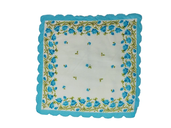 COTTON HANKIES MIX COLOR MIX PRINTED FOR GIRLS,LADIES,KIDS SET OF 12 PCS  SIZE-35 *35Cm - 35*35, 12