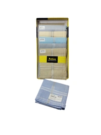 MENS PURE COTTON PREMIUM QUALITY MULTI COLOR HANKIES, SET OF 12 PICES IN BOX, SIZE-43*43 Cm - 43*43, 12