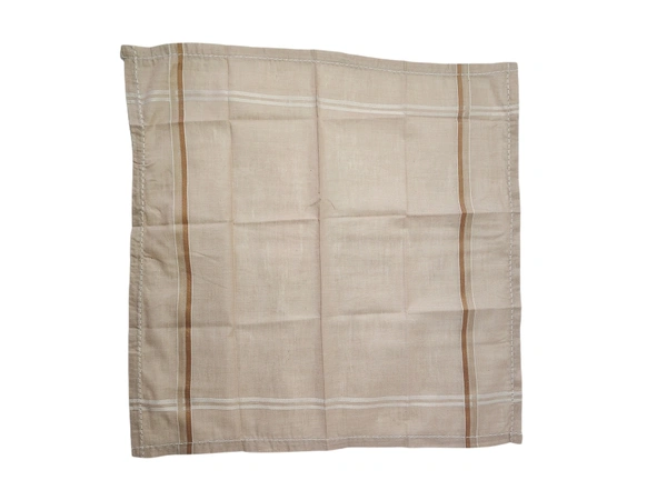 MENS PURE  COTTON MULTI COLOR MIX STRIP DESIGN HAND KERCHIEF SIZE-45*45 Cm - 45*45 CM, 12