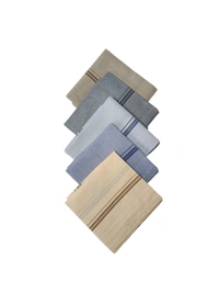 MENS PURE  COTTON  MULTI  COLOR MIX STRIP DESIGN HAND KERCHIEF SIZE-50*50 Cm - 50*50 CM, 12