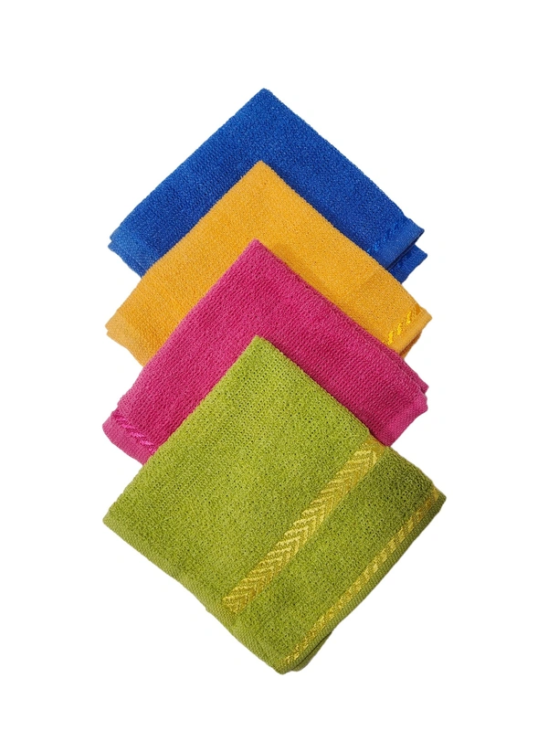 SOFT COTTON TOWEL IN MULTI COLOR, FOR GIRLS LADIES KIDS, SET OF 12 PICES, SIZE-26*26 Cm - 26*26, 12