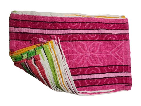 SOFT COTTON TOWEL IN MULTI COLOR, FOR GIRLS LADIES KIDS, SET OF 12 PICES, SIZE-45*30 Cm - 45*30, 12