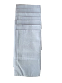 MENS PURE  COTTON  WHITE   COLOR MIX STRIP DESIGN HAND KERCHIEFS  SIZE-42*42 Cm - 45*45, 12