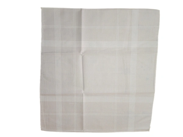 MENS PURE  COTTON  WHITE  COLOR MIX STRIP DESIGN HAND KERCHIEFS  SIZE-45*42 Cm - 45*45 CM, 12