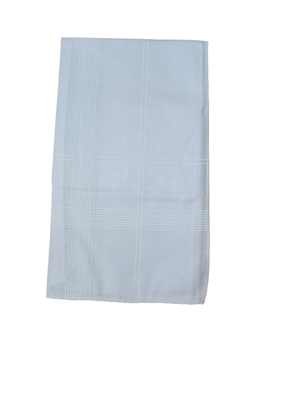 MENS PURE  COTTON  WHITE   COLOR MIX STRIP DESIGN HAND KERCHIEFS  SIZE-42*42 Cm - 45*45, 12
