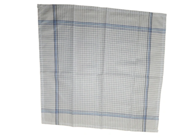 MENS PURE  COTTON  white  COLOR MIX STRIP DESIGN HAND KERCHIEF SIZE-50*50 Cm - 50*50 CM, 12