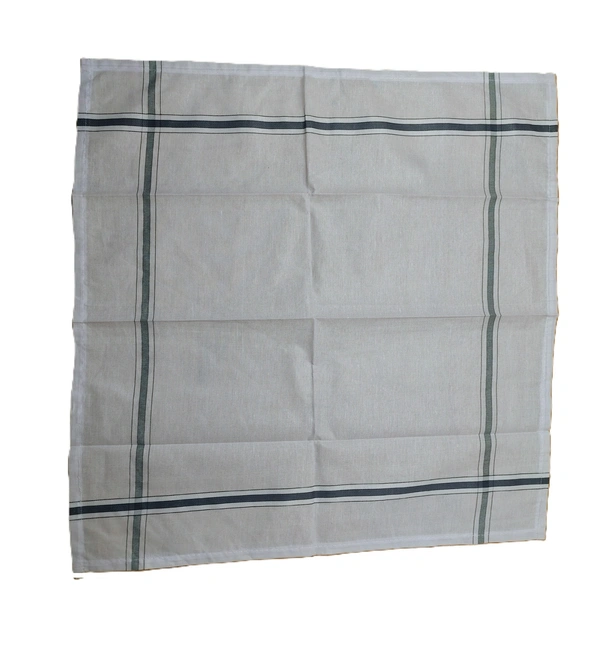 MENS PURE  COTTON  WHITE  COLOR MIX STRIP DESIGN HAND KERCHIEFS  SIZE-45*45 Cm - 45*45 CM, 12