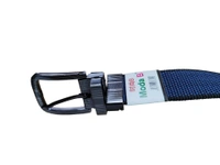 MENS NYLON MULTI COLOR REVERSIBILE PIN HOLE HEAVY BUCKLE BELT  - FREE, 12