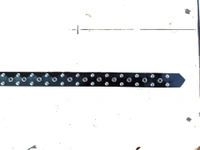 MEN'S  ANTIQUE SILVER CIRCLE METAL STUDDED DISTRESSED LEATHER BELT IN MULTI COLOR  - FREE, 6