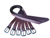 MENS PU LEATHER BROWN COLOR PINWHOLE BUCKLE BELT - FREE, 6