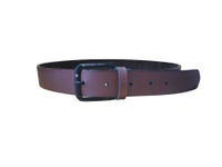 MENS PU LEATHER BROWN COLOR PINWHOLE BUCKLE BELT - FREE, 6