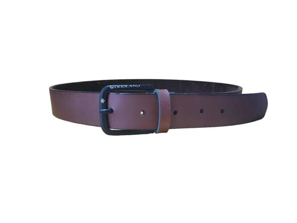 MENS PU LEATHER BROWN COLOR PINWHOLE BUCKLE BELT - FREE, 6