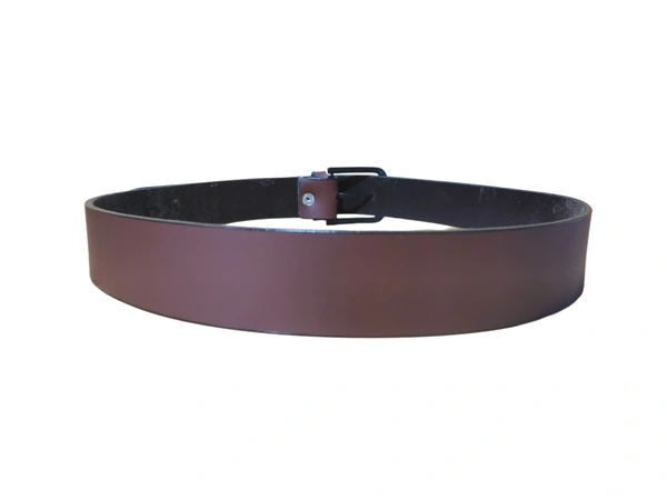 MENS PU LEATHER BROWN COLOR PINWHOLE BUCKLE BELT - FREE, 6