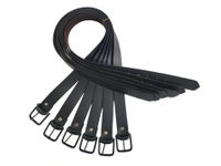 MENS PU LEATHER BLACK COLOR PINWHOLE BUCKLE BELT - FREE, 6