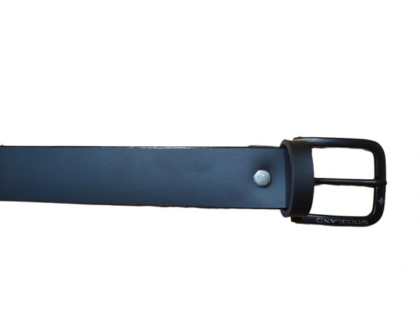 MENS PU LEATHER BLACK COLOR PINWHOLE BUCKLE BELT - FREE, 6