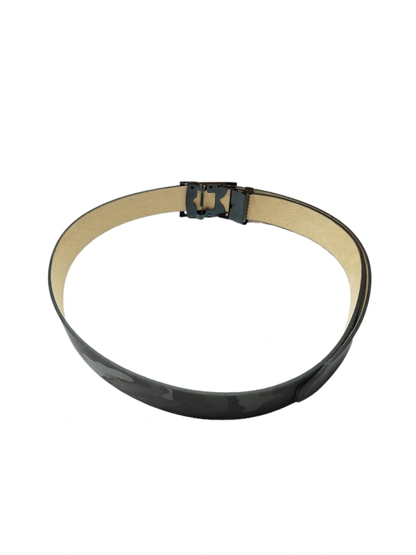 MENS PU LEATHER  WITH BLACK COLOR MIX DESIGN ARMY BUCKLE BELT  - FREE, 6