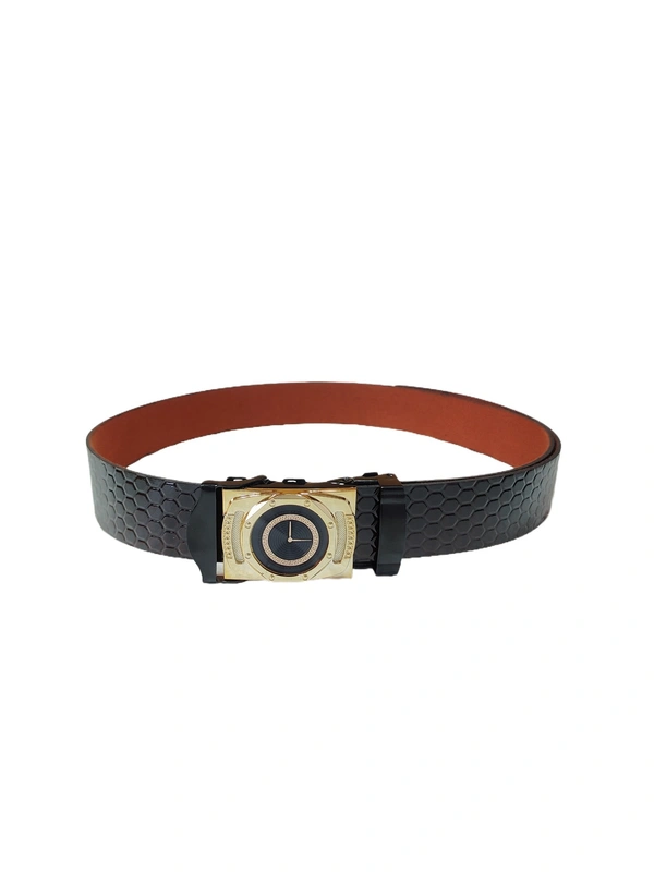 MENS PU LEATHER  WITH GOLDEN MIX DESIGN ARMY BUCKLE BELT  - FREE, 6