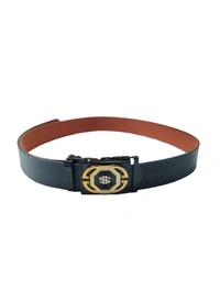 MENS PU LEATHER  WITH BLACK MIX DESIGN ARMY BUCKLE BELT  - FREE, 6