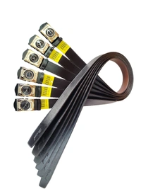 MENS PU LEATHER  WITH BLACK  MIX DESIGN ARMY BUCKLE BELT  - FREE, 6