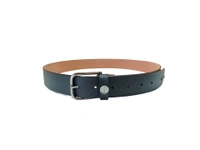 MENS PU LEATHER BLACK COLOR HEAVY PIN HOLE BUCKLE BEL - FREE, 6