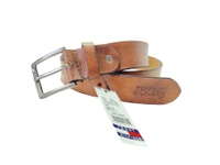 MENS GENUINE LEATHER BOWN COLOR MIX SIZE HEAVY KANTA BUCKLE BELT - FREE, 6