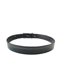 MENS  GENUINE LEATHER BLACK COLOR MIX  SIZE HEAVY KANTA BUCKLE BELT - FREE, 6