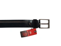 MENS  GENUINE LEATHER BLACK COLOR MIX  SIZE HEAVY KANTA BUCKLE BELT - FREE, 6