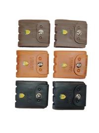 MENS 2 FOLD MIX COLOR PU LEATHER WALLET - FREE, 6