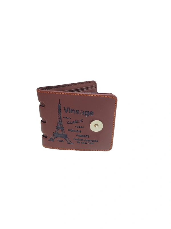 MENS 2 FOLD MIX COLOR STYLISH PU LEATHER WALLET - FREE, 6