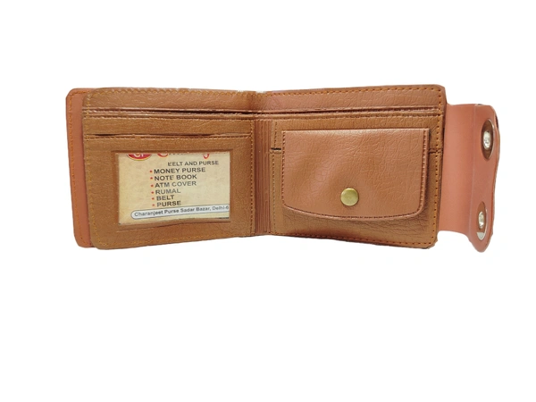 MENS 2 FOLD MIX COLOR STYLISH PU LEATHER WALLET - FREEEW, 6