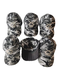 MENS ARMY PRINTED EMBROIDERED DESIGN COTTON CAP  FITTING VELCRO  - FREE, 6