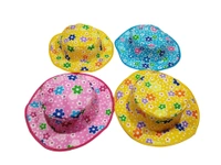 KIDS GIRLS ROUND STYLE PRINTED COTTON HAT FITTING ELASTIC - FREE, 12