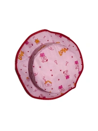 KIDS GIRLS ROUND STYLE PRINTED COTTON HAT FITTING ELASTIC - FREE, 12