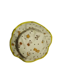 KIDS GIRLS ROUND STYLE PRINTED COTTON HAT FITTING ELASTIC - FREE, 12