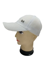 MENS NET JALI METAL LOGO WHITE COLOR CAPS BUCKLE ADJUSTABLE  - FREE, 6