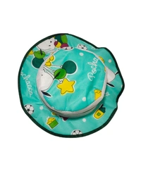 KIDS GIRLS ROUND STYLE PRINTED COTTON HAT FITTING ELASTIC - FREE, 12