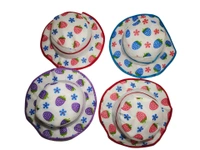 KIDS GIRLS ROUND STYLE PRINTED COTTON HAT FITTING ELASTIC - FREE, 12